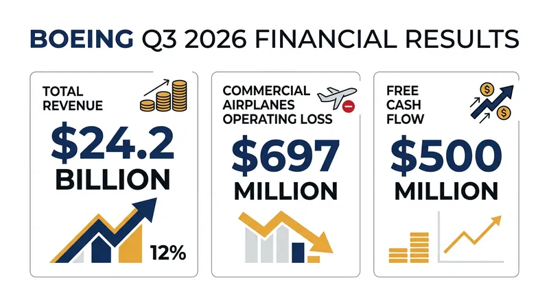 Boeing's third-quarter financials highlighted a stark divide between its commercial losses and its defense and services gains.