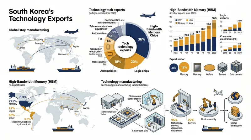 South Korean manufacturers produce nearly 90% of the world's high-bandwidth memory chips.