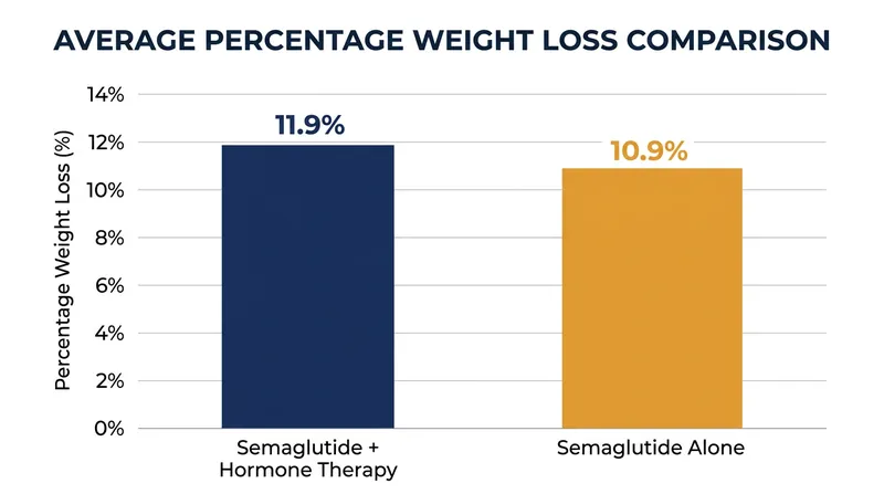 Women using semaglutide alongside hormone therapy achieved greater total body weight loss over 15 months.