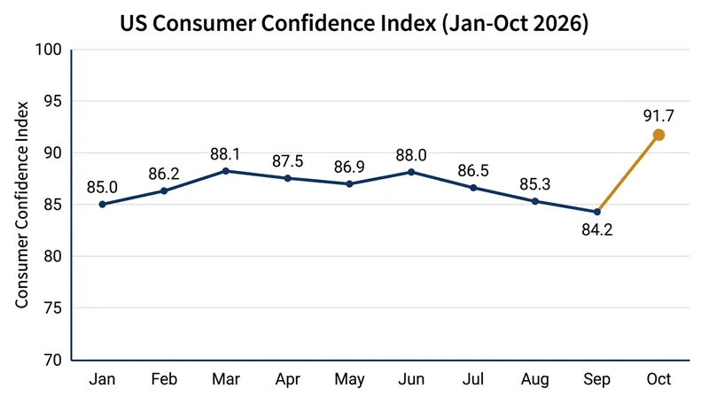 The Consumer Confidence Index recovered to 91.7 in October, its highest level since June.