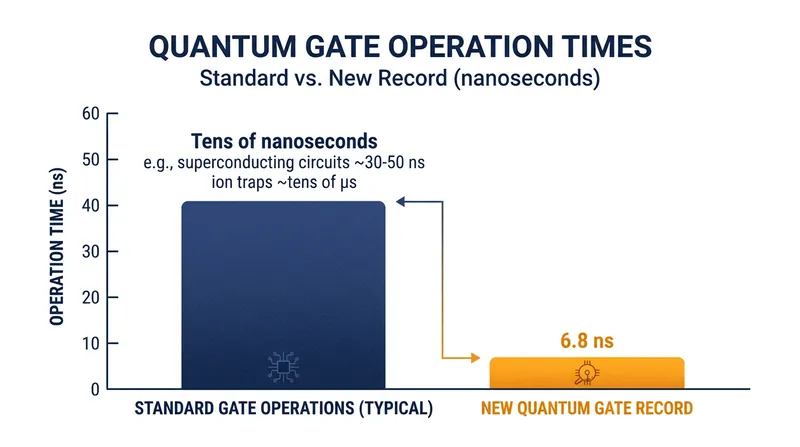 The new gate speed significantly outpaces typical superconducting quantum operations.