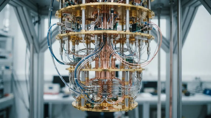 Illustration: Microwave pulses are used to control the state of superconducting qubits.