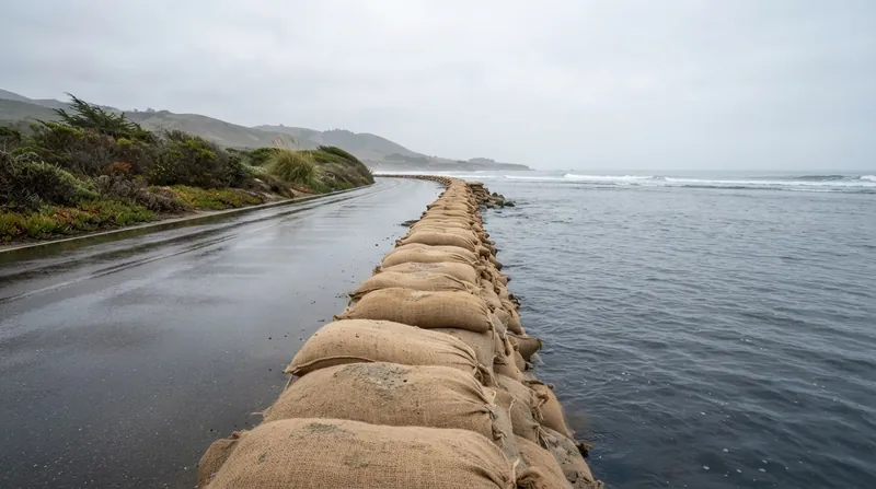 Illustration: Public works departments deployed sandbags and heavy machinery to reinforce defenses between tidal cycles.