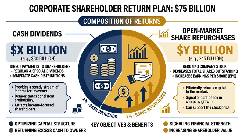 The massive payout will be distributed through a mix of dividends and share buybacks.