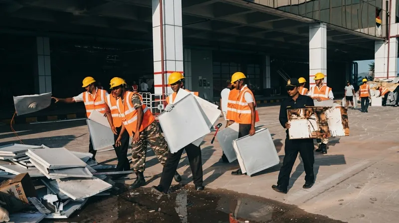 Disaster response teams began clearing arterial roads and assessing infrastructure damage as the storm moved inland.