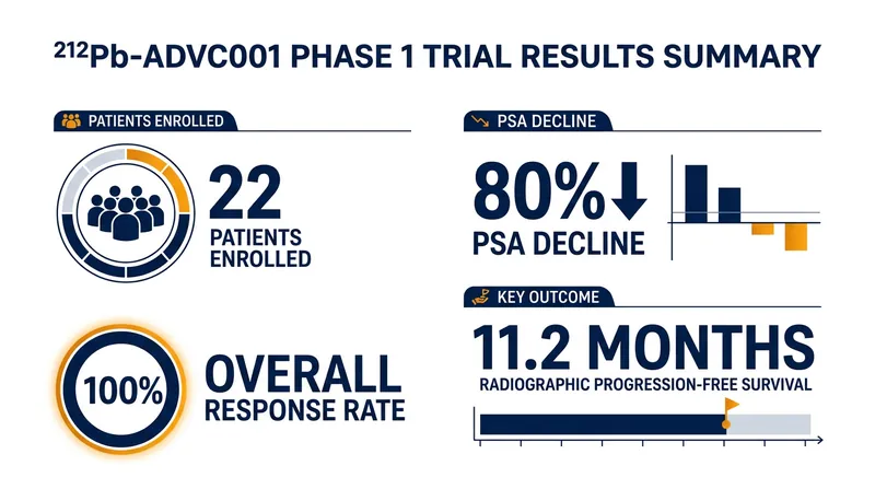 Key efficacy findings from the TheraPb Phase 1 dose-escalation trial.