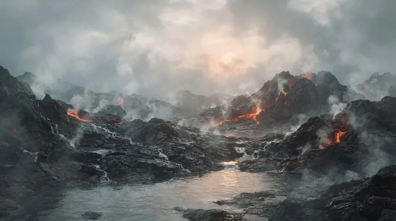 Illustration: Researchers heated silicate rock samples to 1,400 degrees Celsius in hydrogen streams to simulate early Earth conditions.
