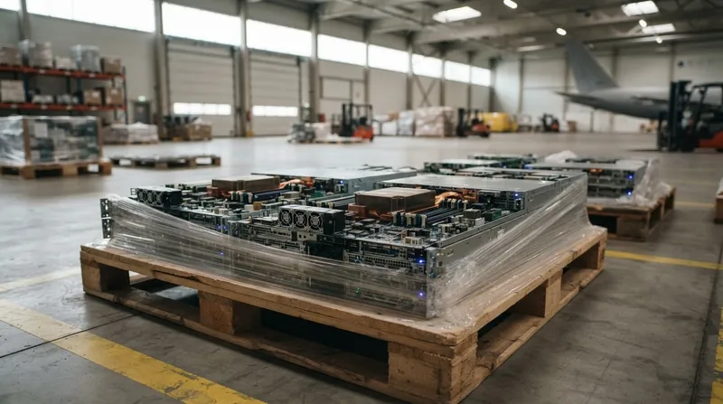 Illustration: The restricted processors were already installed inside complete server units, suggesting they were intended for immediate data center deployment.