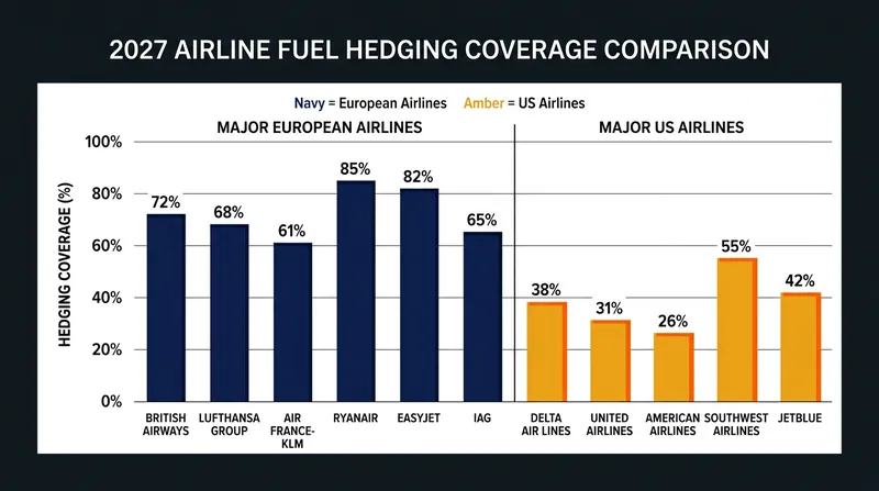 European and US carriers are adopting divergent strategies to manage their 2027 fuel price exposure.