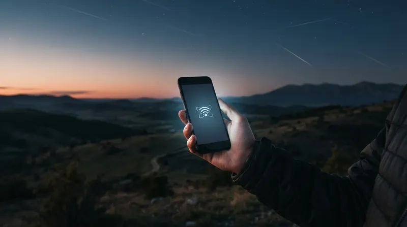 Illustration: Direct-to-device technology allows unmodified smartphones to connect to low Earth orbit satellites in mobile dead zones.