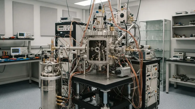Illustration: The experiment required the atom to be held in an ultra-high vacuum at temperatures near absolute zero.