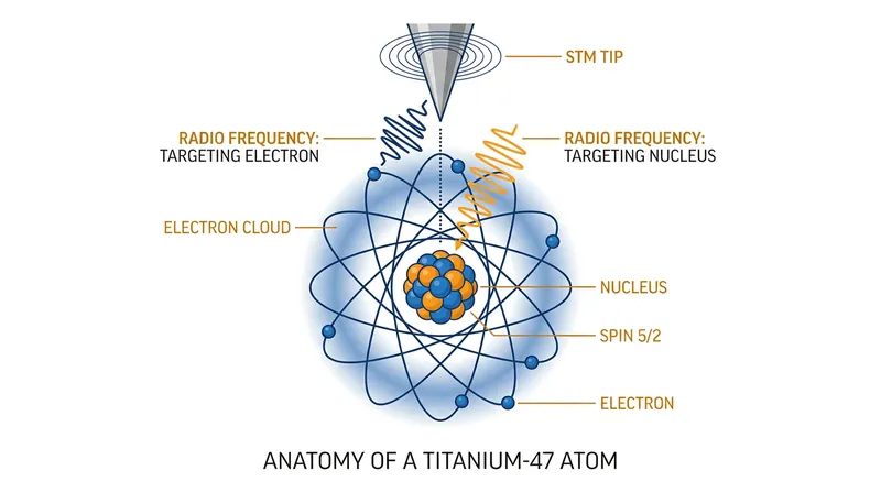 The electron-nuclear double resonance technique allowed the team to target the electron and the nucleus independently.