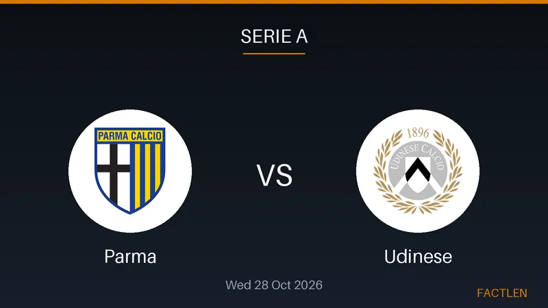 Parma and Udinese soccer players competing for the ball during a Serie A match at Stadio Ennio Tardini.