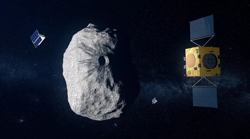 Hera relies on its Asteroid Framing Cameras to autonomously navigate the deep-space environment without real-time human intervention.