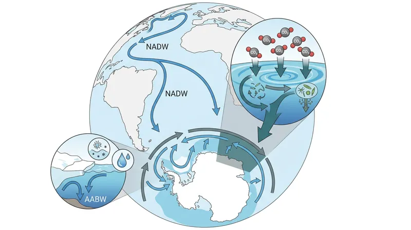 The Southern Ocean absorbs approximately 40 percent of the carbon dioxide taken up by the global oceans.