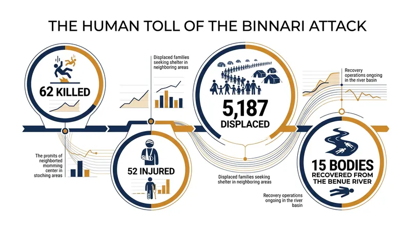 Casualties and displacement figures confirmed by the National Emergency Management Agency.