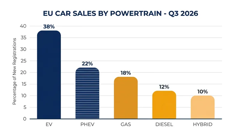 Third-quarter registration data shows plug-in vehicles capturing a larger market share than standalone combustion engines.