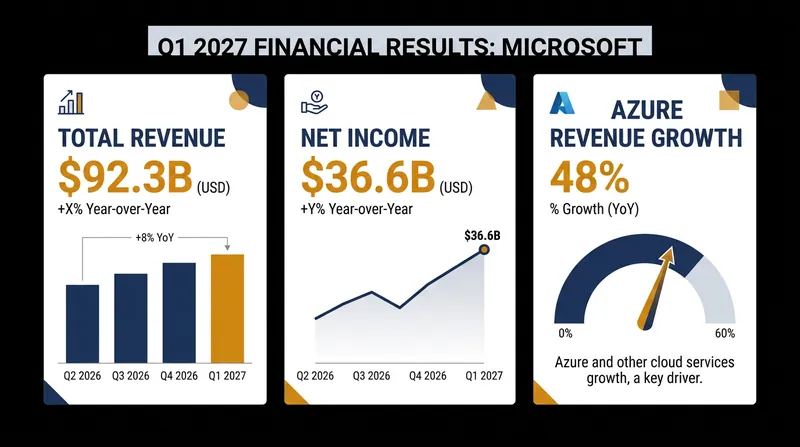 Microsoft's first-quarter results demonstrated significant growth across its core cloud and enterprise segments.