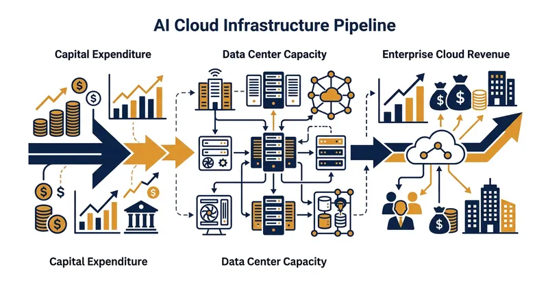 The transition from capital investment to cloud revenue relies heavily on securing third-party silicon and facility capacity.