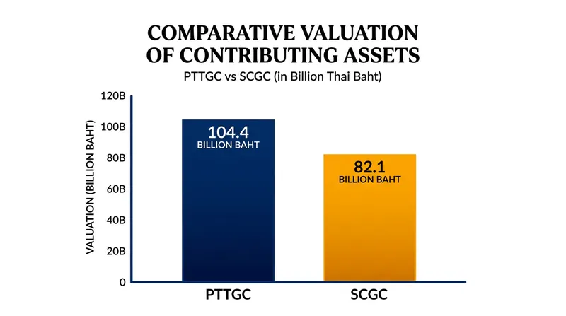 Valuation of contributing assets from PTT Global Chemical and Siam Cement Group.