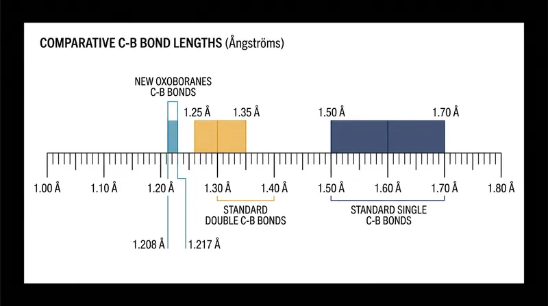 The isolated oxoboranes feature exceptionally short boron-oxygen bonds, confirming their triple-bond character.