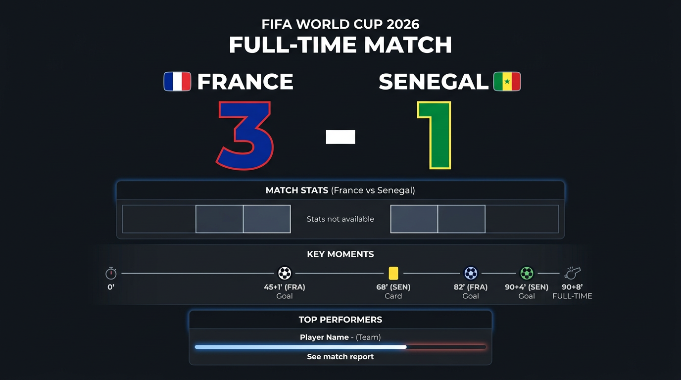 France vs Senegal match statistics