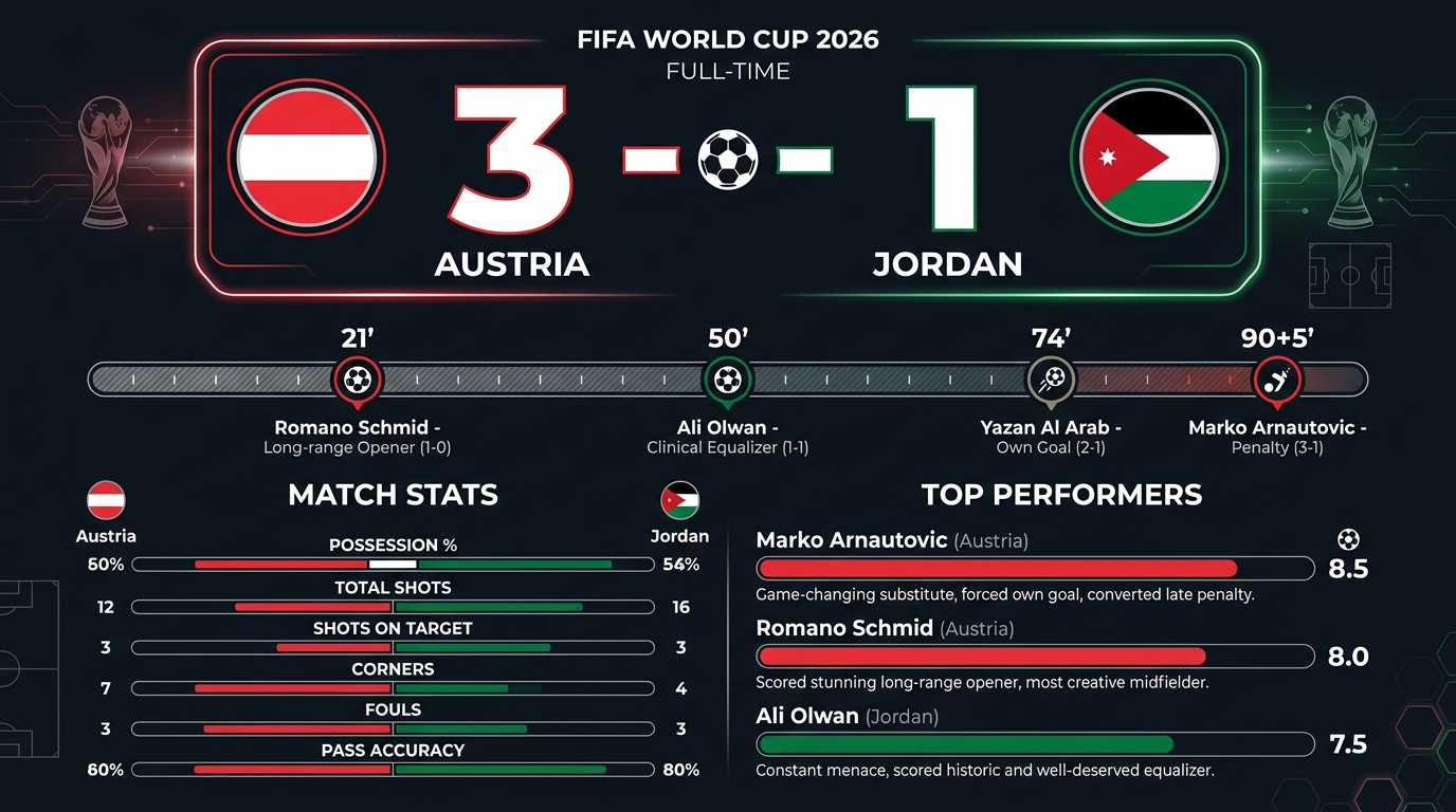 Austria vs Jordan match statistics