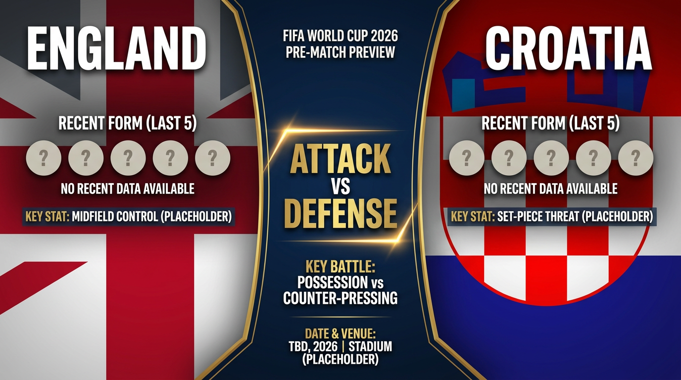 England vs Croatia form and stats