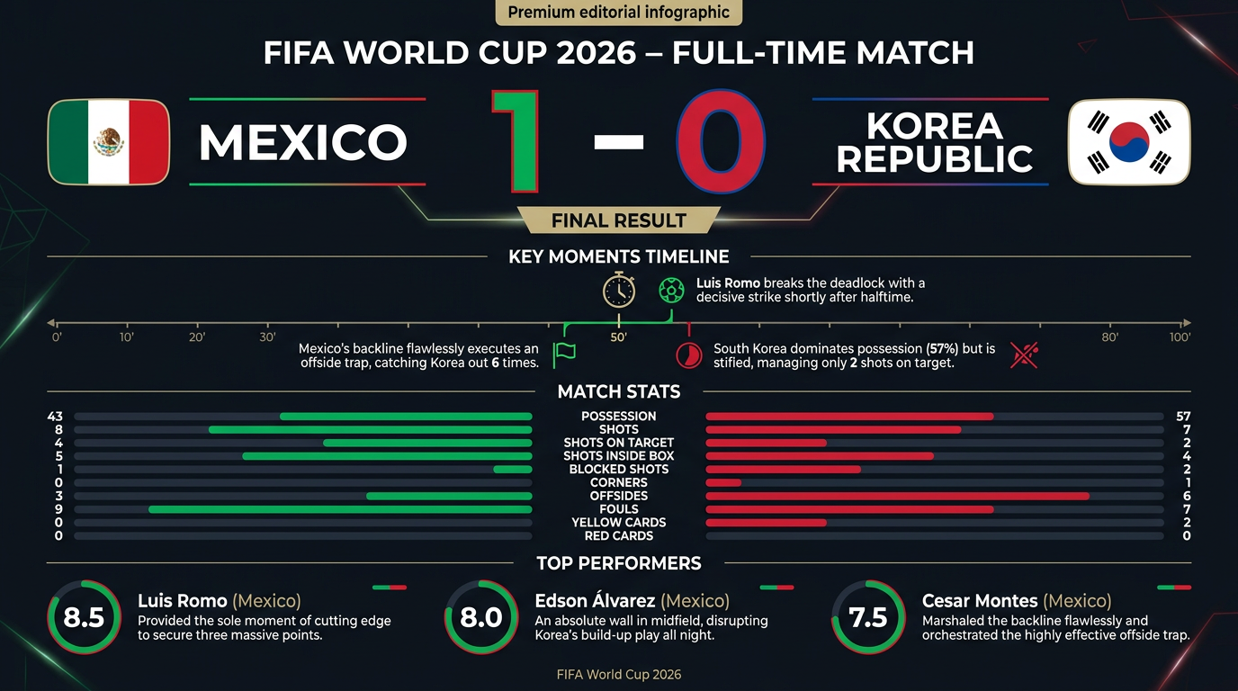 Mexico vs Korea Republic match statistics
