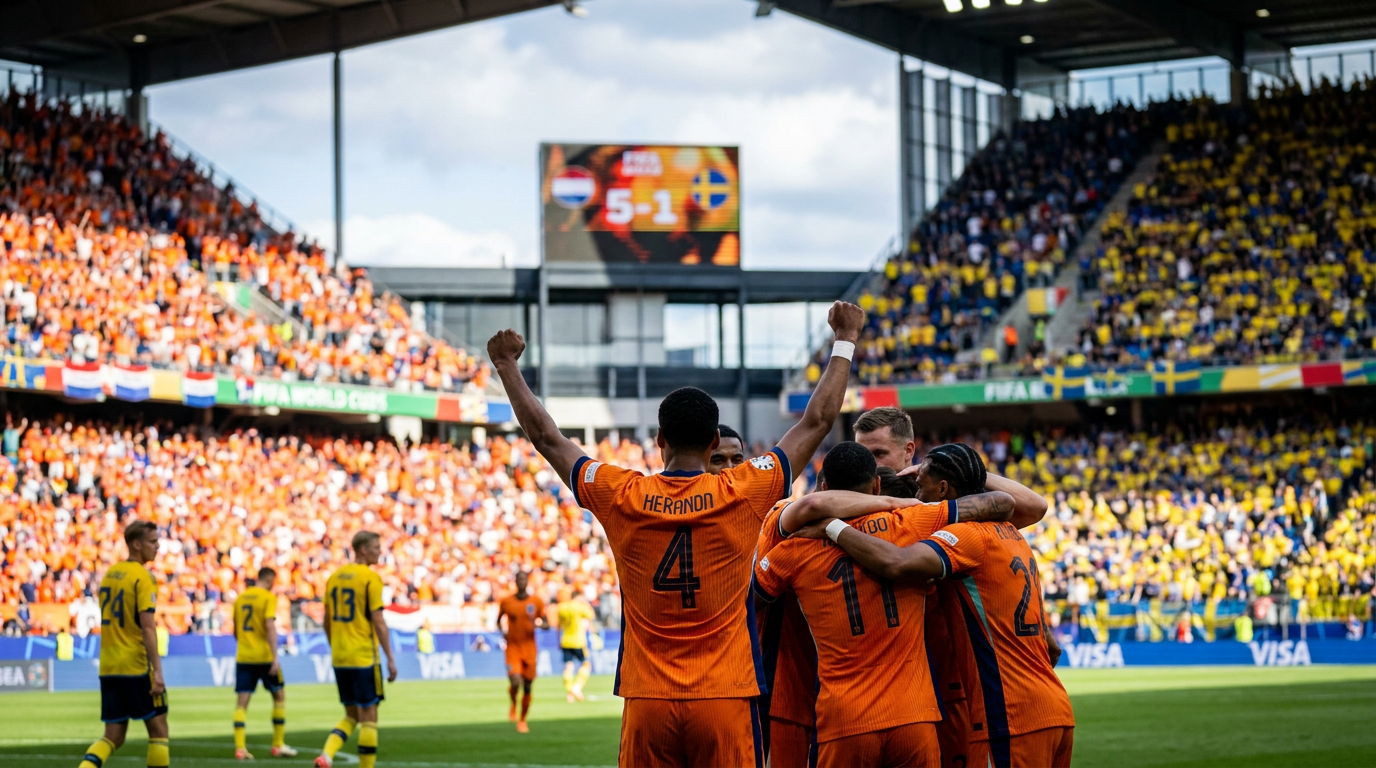 Netherlands vs Sweden — full time