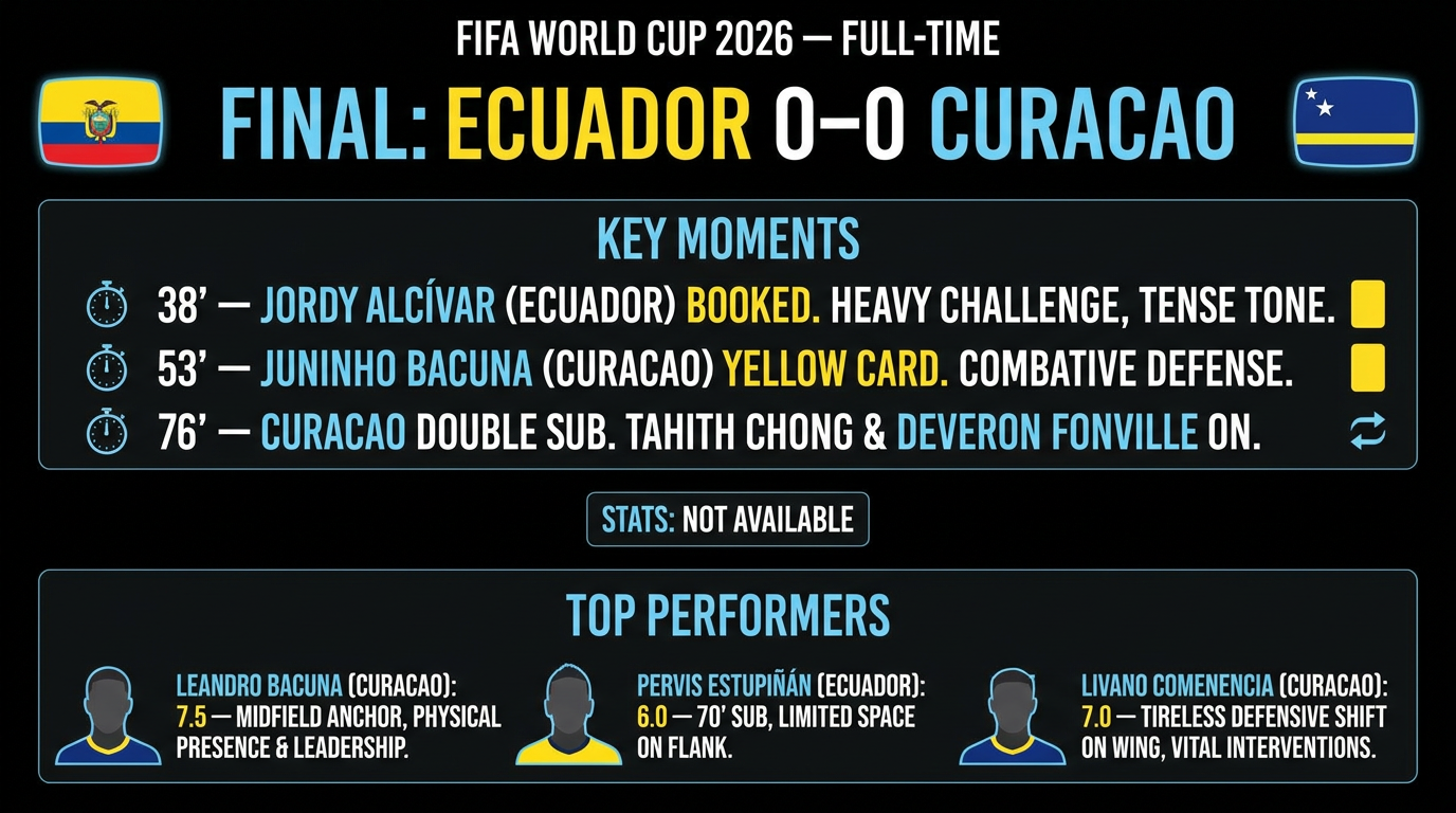 Ecuador vs Curacao match statistics