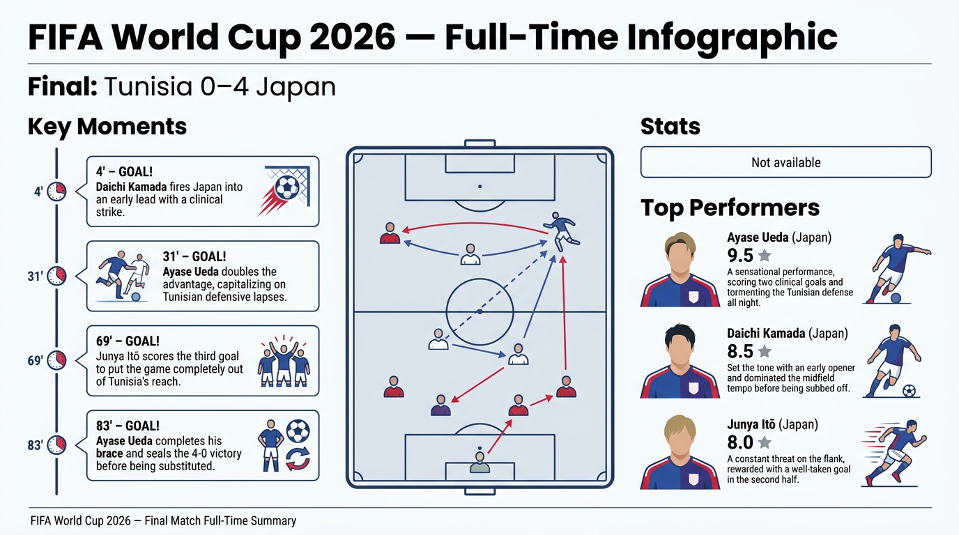 Tunisia vs Japan match statistics