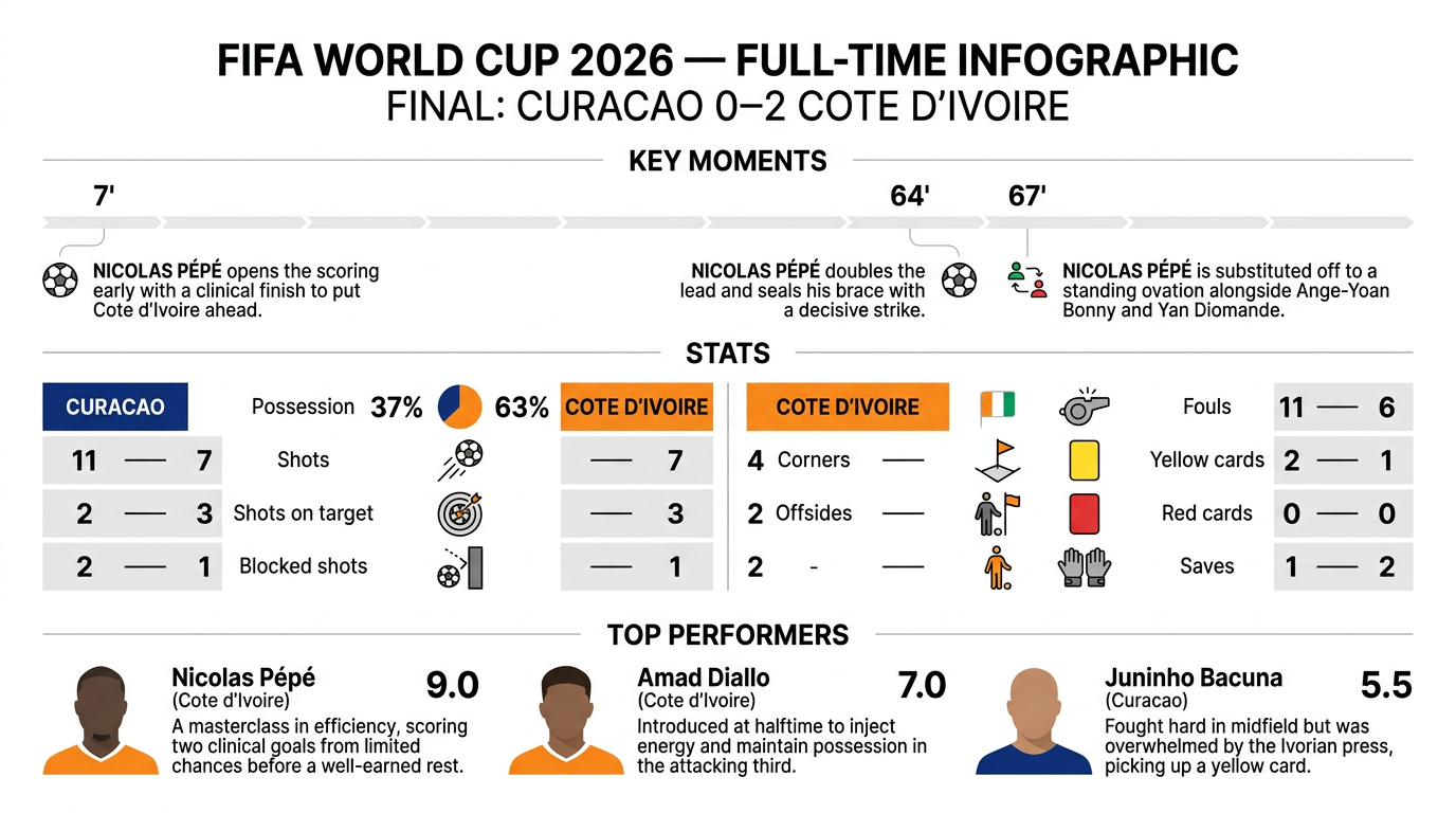 Curacao vs Cote d'Ivoire match statistics