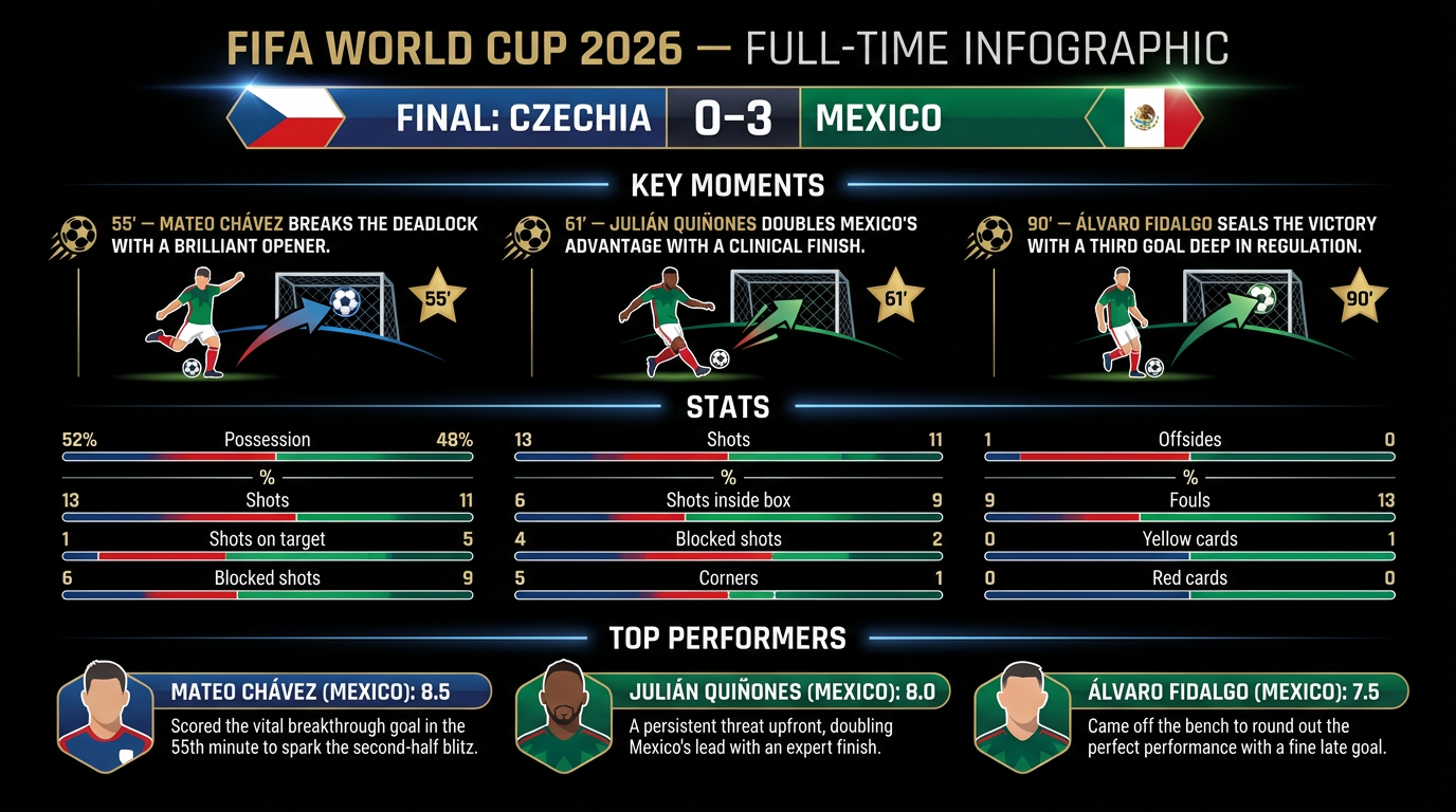 Czechia vs Mexico match statistics