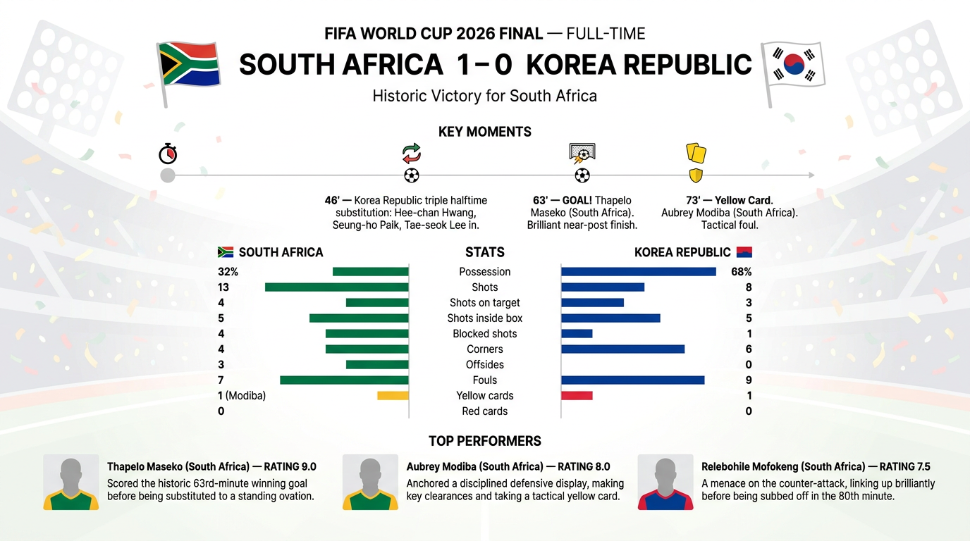 South Africa vs Korea Republic match statistics