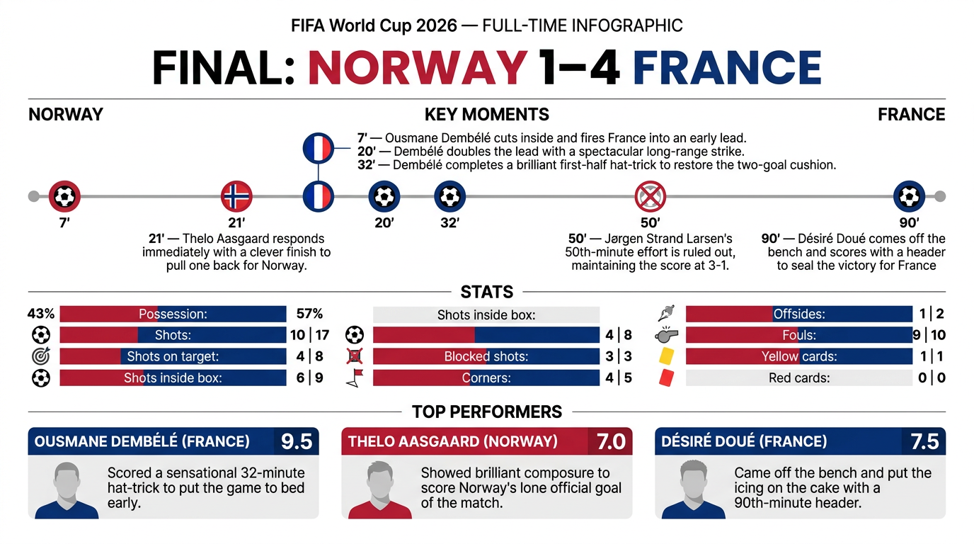 Norway vs France match statistics