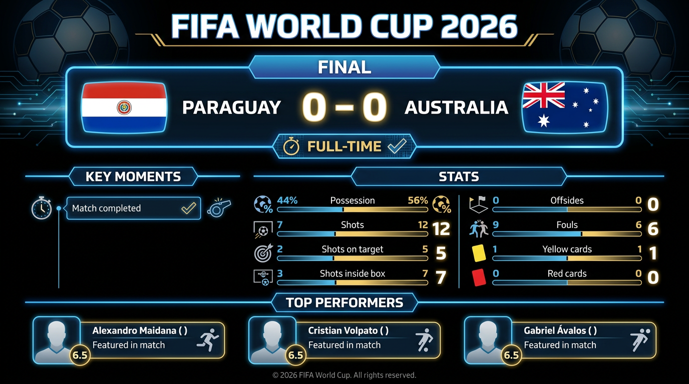 Paraguay vs Australia match statistics