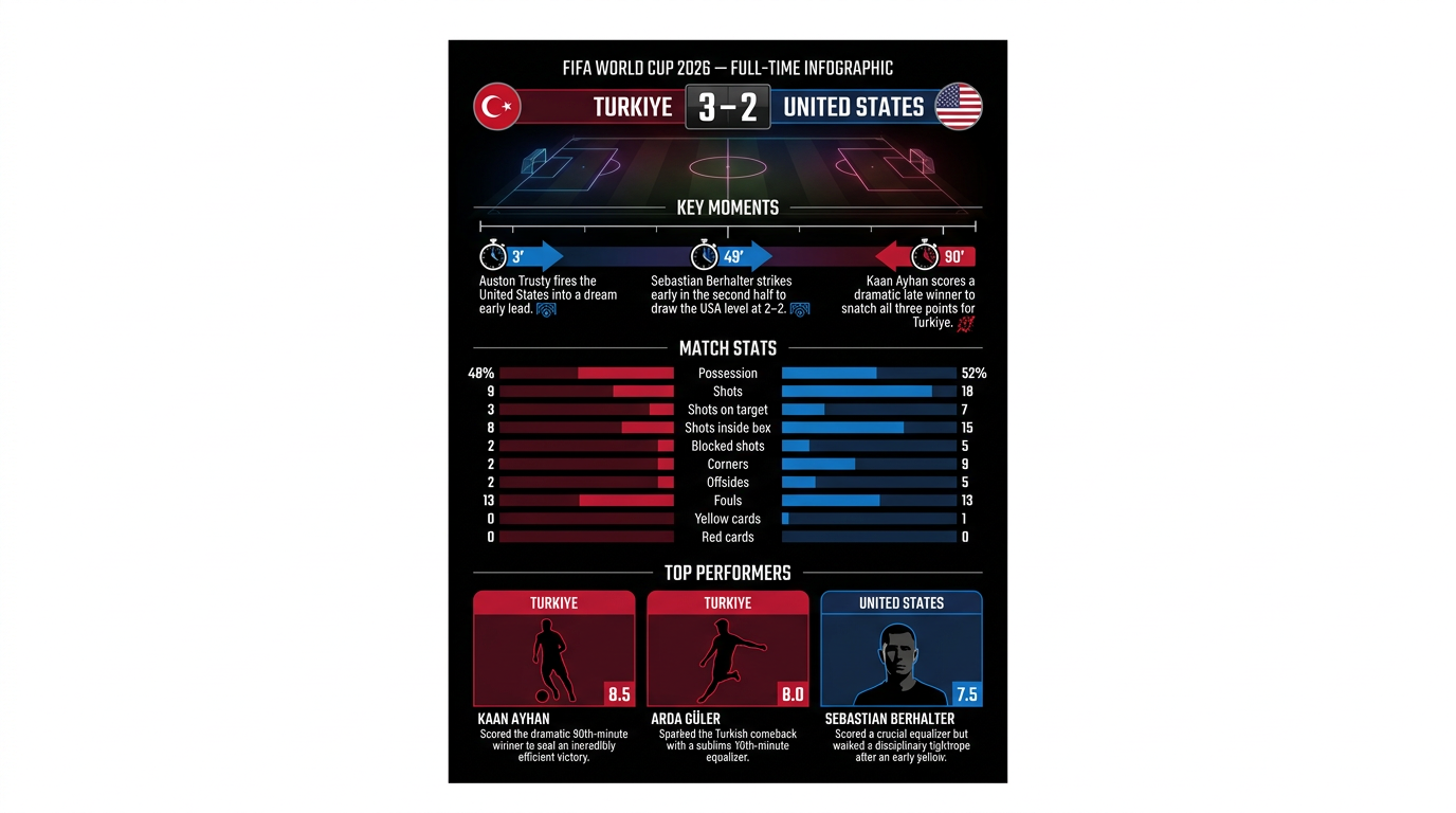 Turkiye vs United States match statistics