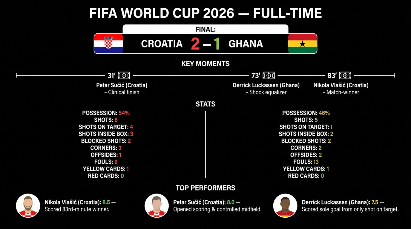 Croatia vs Ghana match statistics