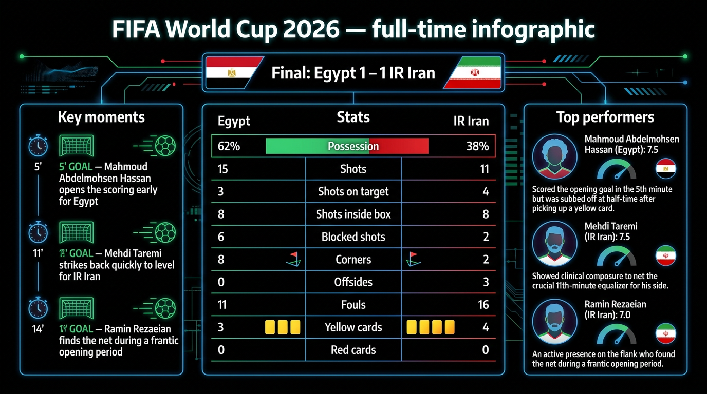 Egypt vs IR Iran match statistics