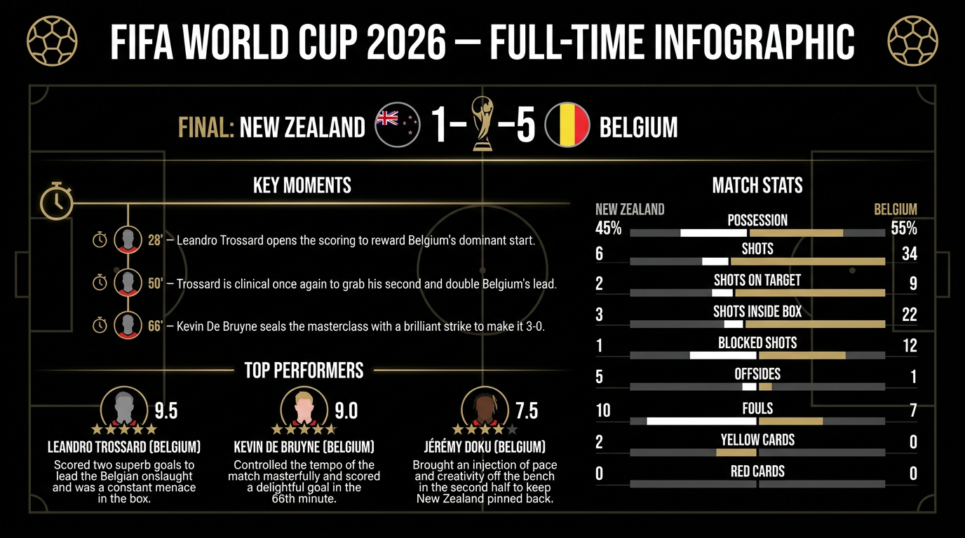 New Zealand vs Belgium match statistics