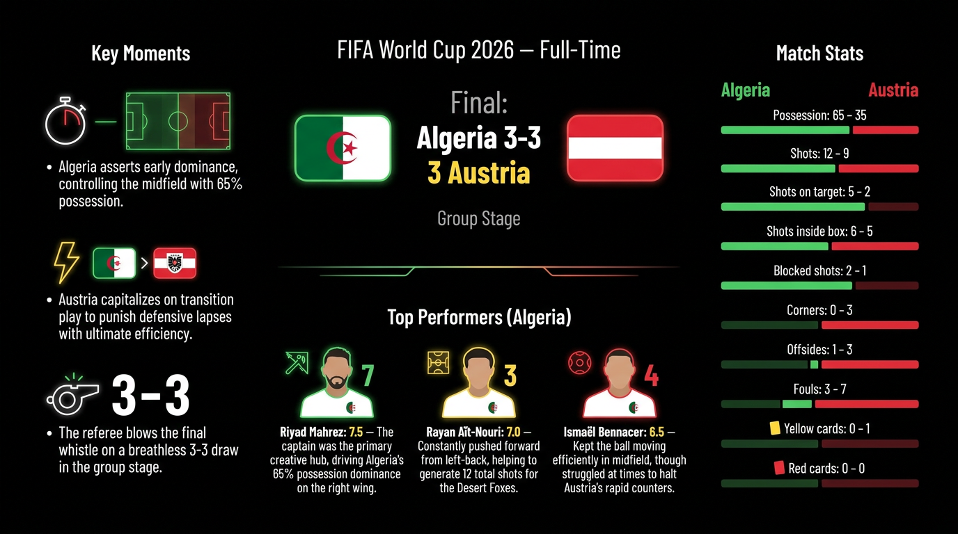 Algeria vs Austria match statistics