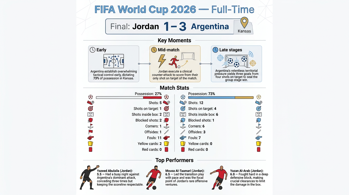 Jordan vs Argentina match statistics